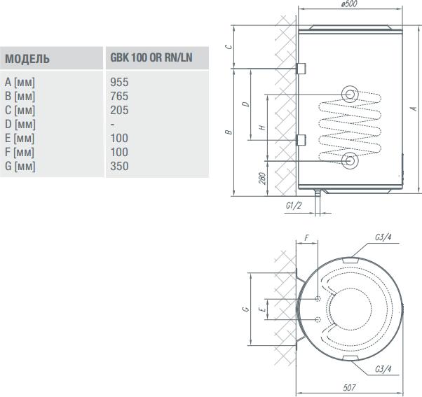 Водонагреватель Gorenje GBK100ORLNB6