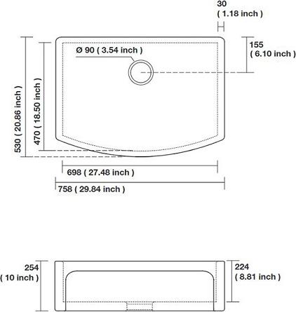 Кухонная мойка Kerasan Hannah Devon 544101