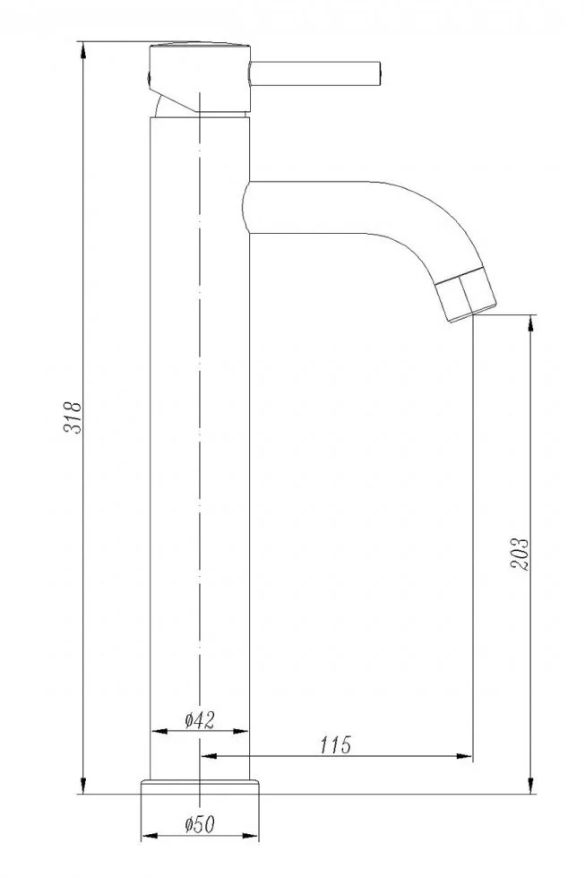 Смеситель для раковины Abber Wasser Kreis AF8111B черный