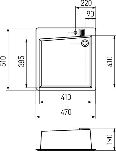 Кухонная мойка Aquaton Парма 47 1A713032PM260, бежевый