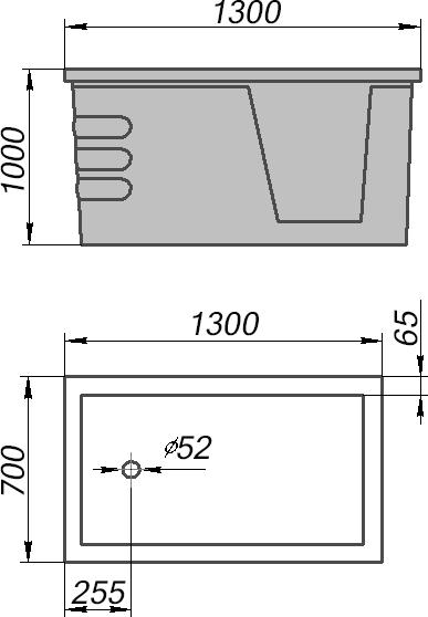 Акриловая ванна Bolu Personas 130х70 BL-106 hidro R