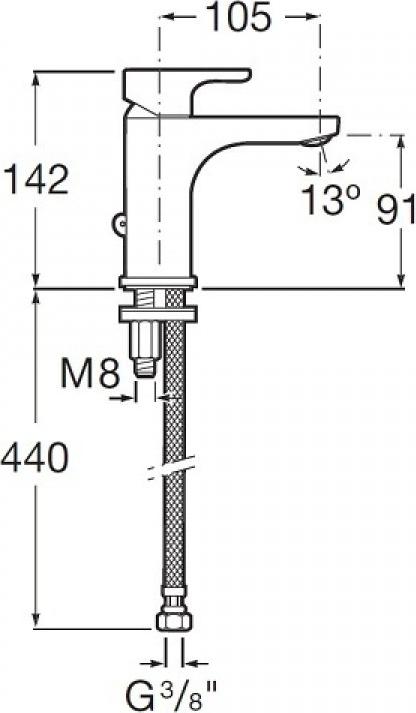 Смеситель для раковины Roca L20 5A3J09C00