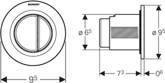 Кнопка смыва Geberit Type 10 116.042.21.1, хром