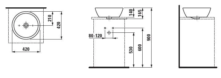 Раковина накладная Laufen Pro 812962 белый