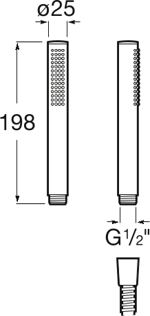 Ручной душ Roca Stella 5B9B61C00, хром