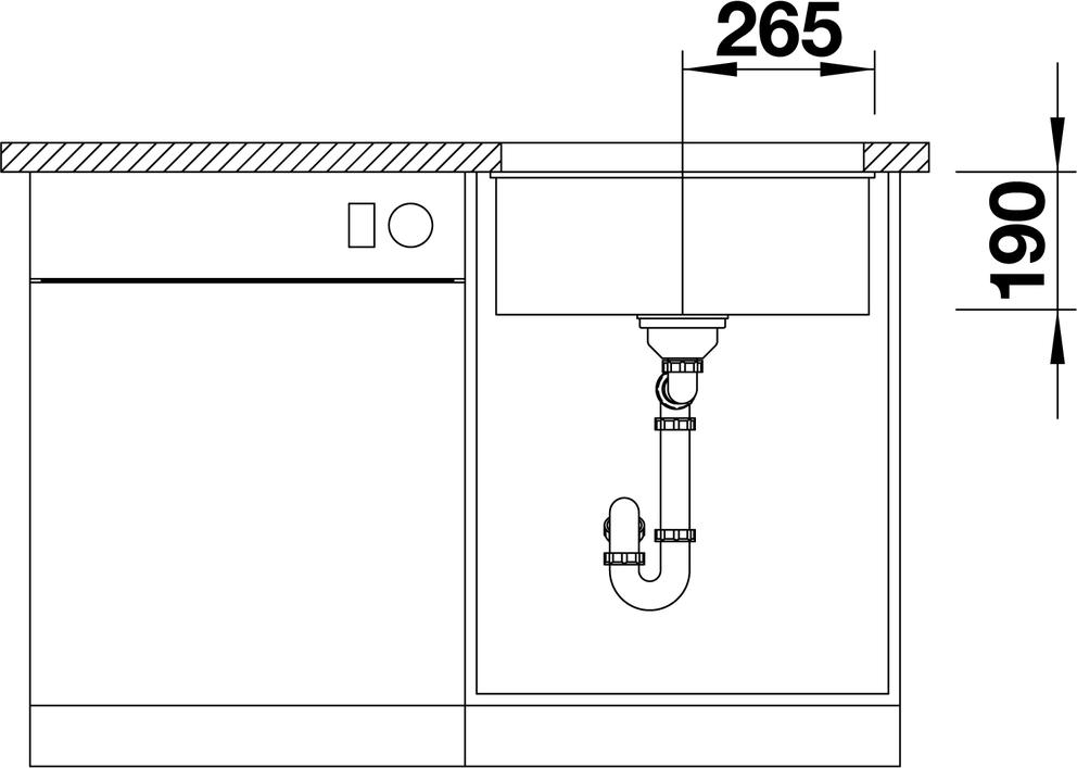 Кухонная мойка Blanco Subline 500-U 523439 серый бежевый