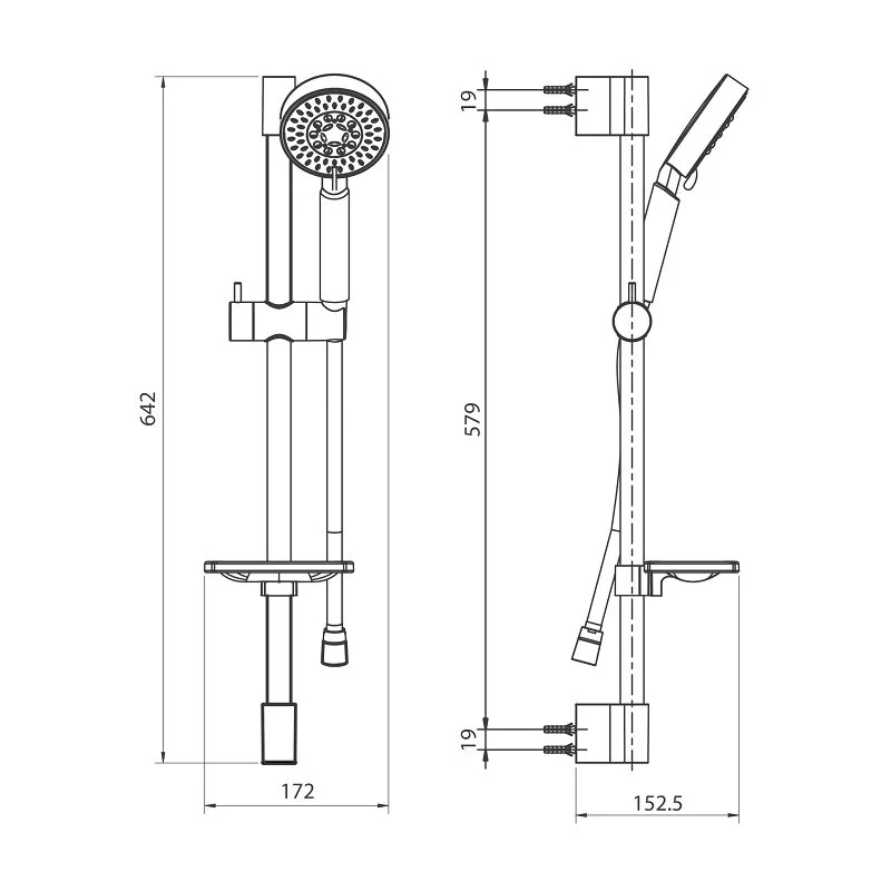 Душевой гарнитур Koller Pool Round SR05600 хром