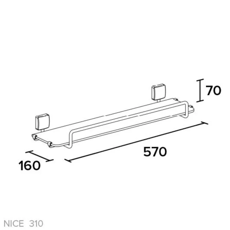 Полка Koin Nice NI310 хром