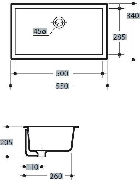 Раковина 55 см Kerasan Slim 22901