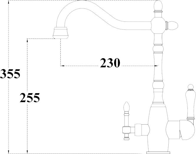 Смеситель Zorg Clean Water ZR 312 YF-50-BR light для кухонной мойки