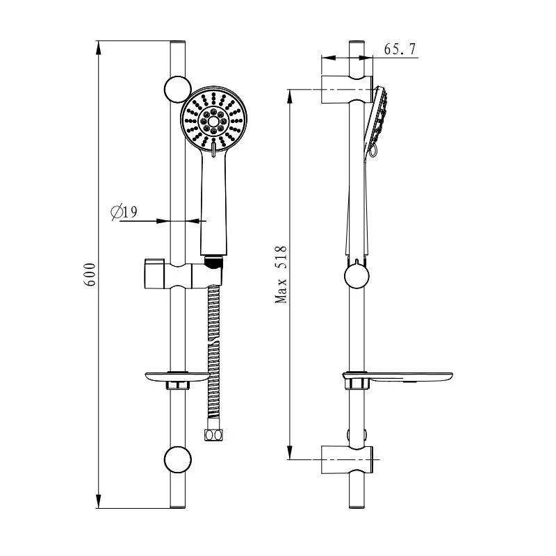 Душевой гарнитур Milardo 3503F60M16 хром