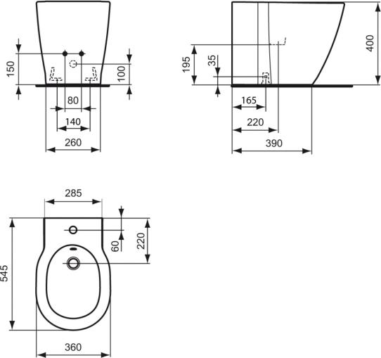 Напольное биде Ideal Standard Connect E799501