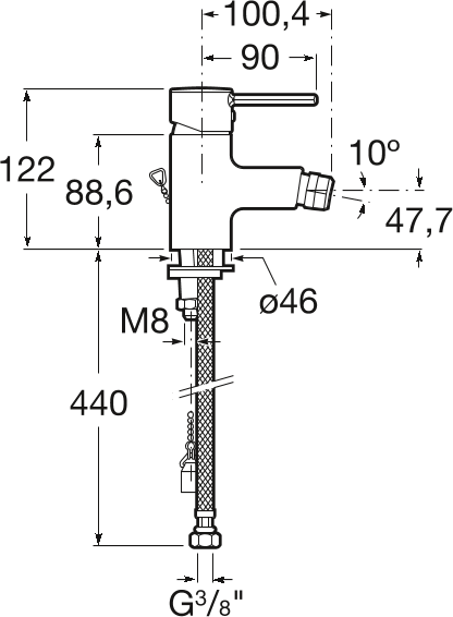 Смеситель для биде Roca Targa 5A6160C00