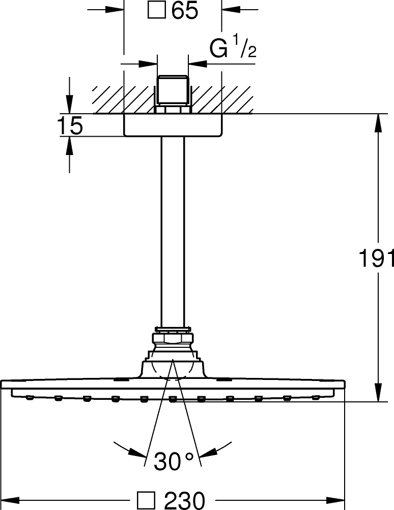 Верхний душ Grohe Rainshower Allure 26055000