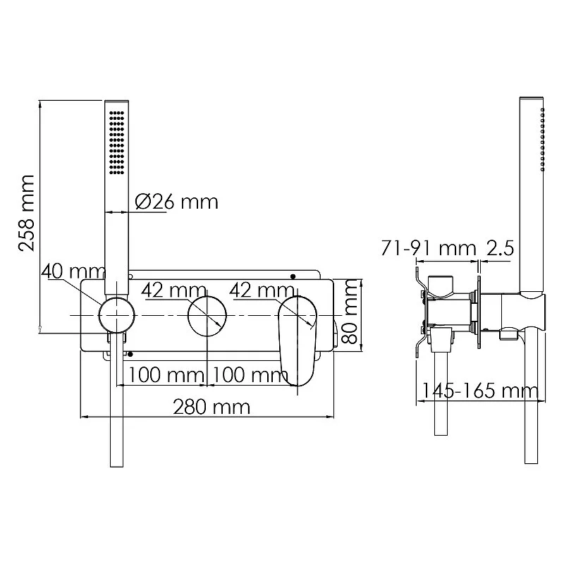 Душевая система WasserKRAFT Dinkel 5800 A16116 хром