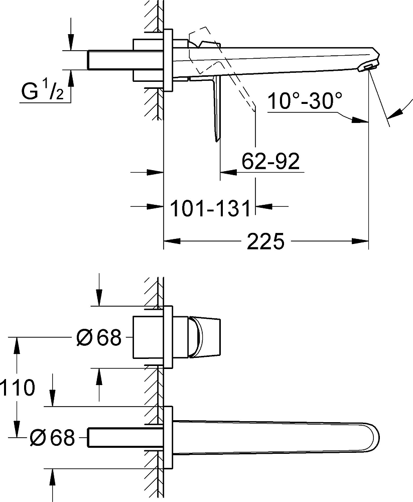 Смеситель Grohe Eurodisc Cosmopolitan 19974002 для раковины