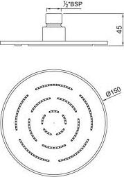 Верхний душ Jaquar Maze 150 мм OHS-CHR-1603 хром