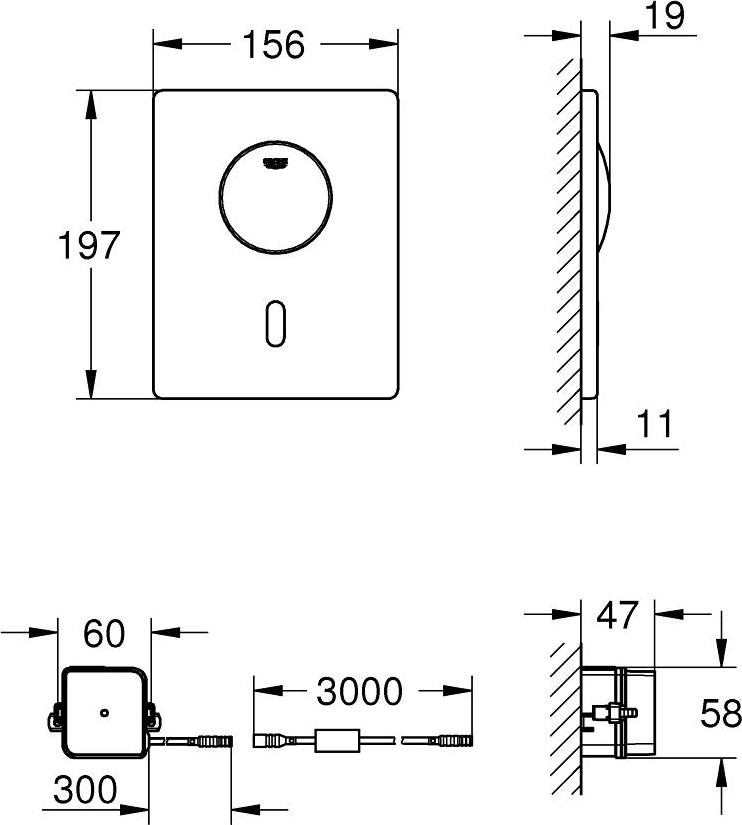 Кнопка смыва Grohe Tectron Skate 37419SD0 инфракрасная