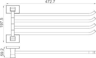 Полотенцедержатель Gappo G0714-6 поворотный четверной