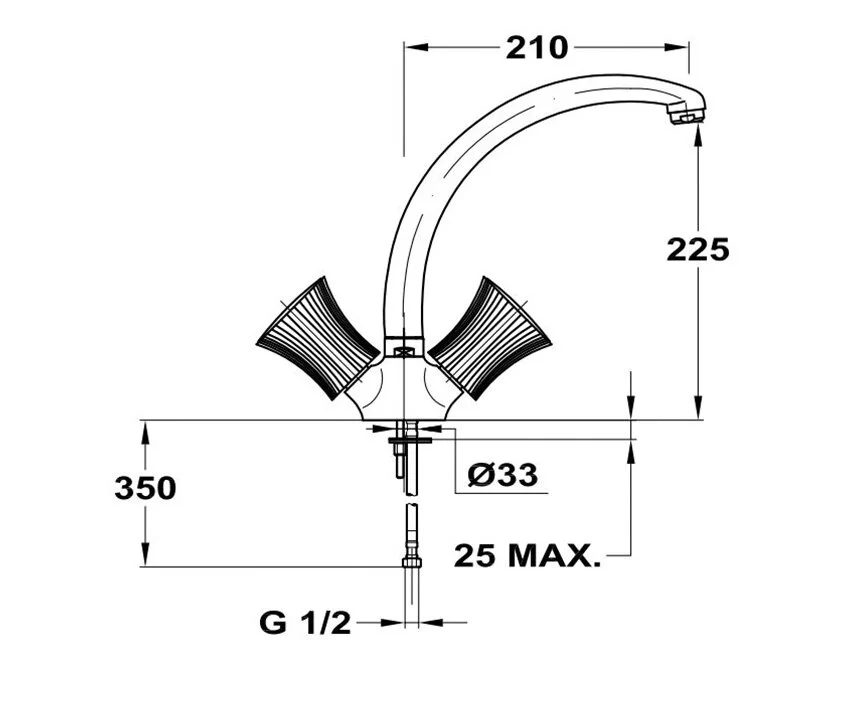 Смеситель для кухни Mofem Metal 140-0013-00 серый