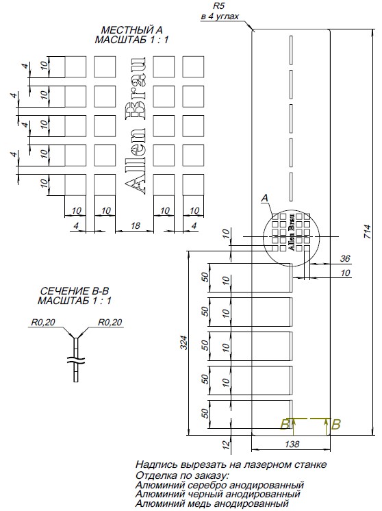 Накладка для сифона Allen Brau Infinity 8.210N6-BBA черный