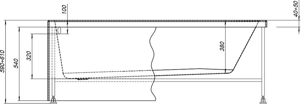 Каркас сварной для ванны Aquanet Light 160х70 00242149