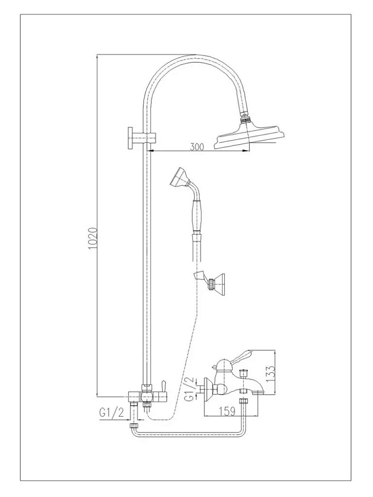 Душевая система Rav-Slezak Labe L054.5/3 хром