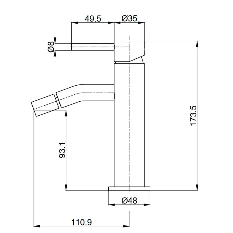 Смеситель для биде AQUAme Siena AQM6216GM серый