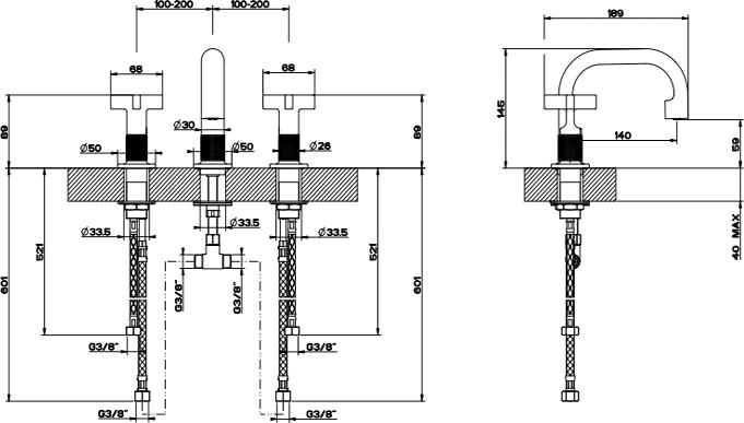 Смеситель для раковины Gessi Inciso 58112#246, золото