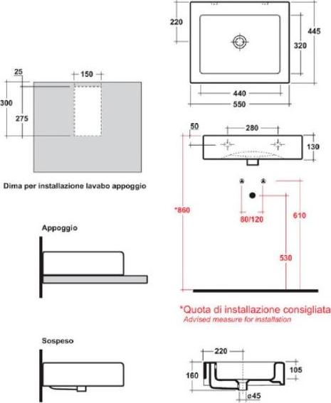 Раковина Olympia Linea lavabi Niobe 31DU011