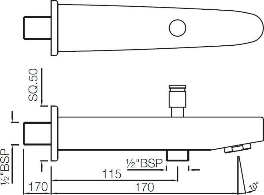 Излив для ванны Jaquar SPJ-CHR-81463