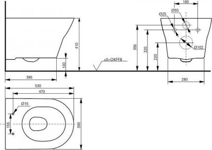 Подвесной унитаз TOTO MH Washlet GL 2.0 CW162Y#XW с сиденьем с функцией биде TCF6532G#NW1