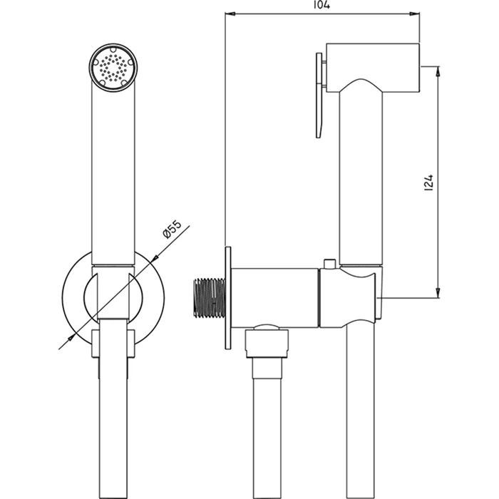 Душевая лейка Cisal Shower TT00792540 черный