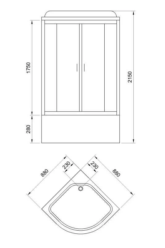 Душевая кабина Royal Bath Eko RB-EKO90CK-WM