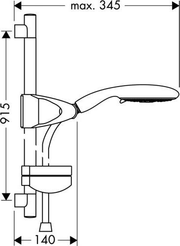 Душевой гарнитур Hansgrohe Raindance E 150 Air 3jet 27894000