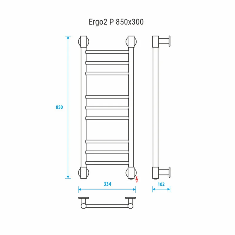 Полотенцесушитель электрический Energy Ergo2 P EETRERGO2P8530R903M белый