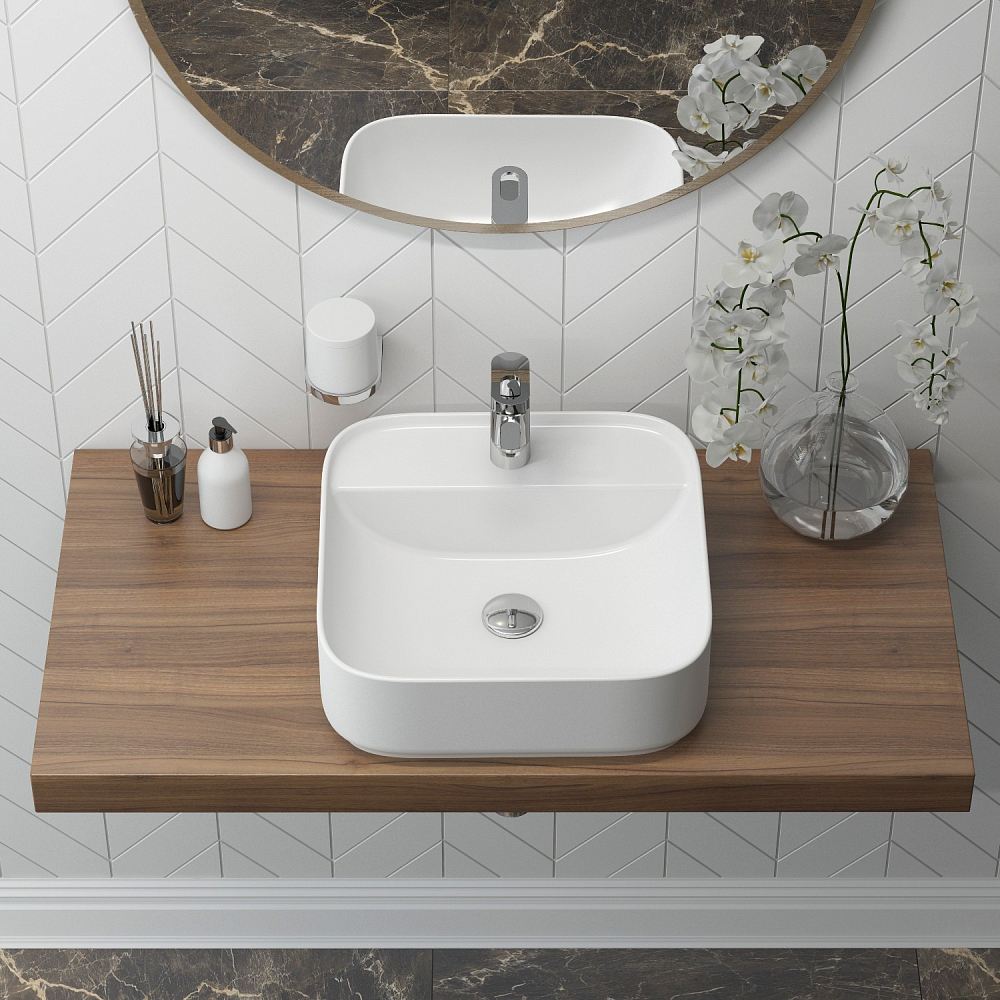 Раковина накладная Lavinia Boho Bathroom Sink Slim 33311007, белый