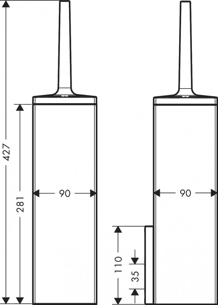 Ёршик Axor Universal Rectangular 42655670 черный