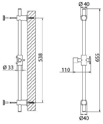 Штанга душевая Bandini Stel 391786SN серый