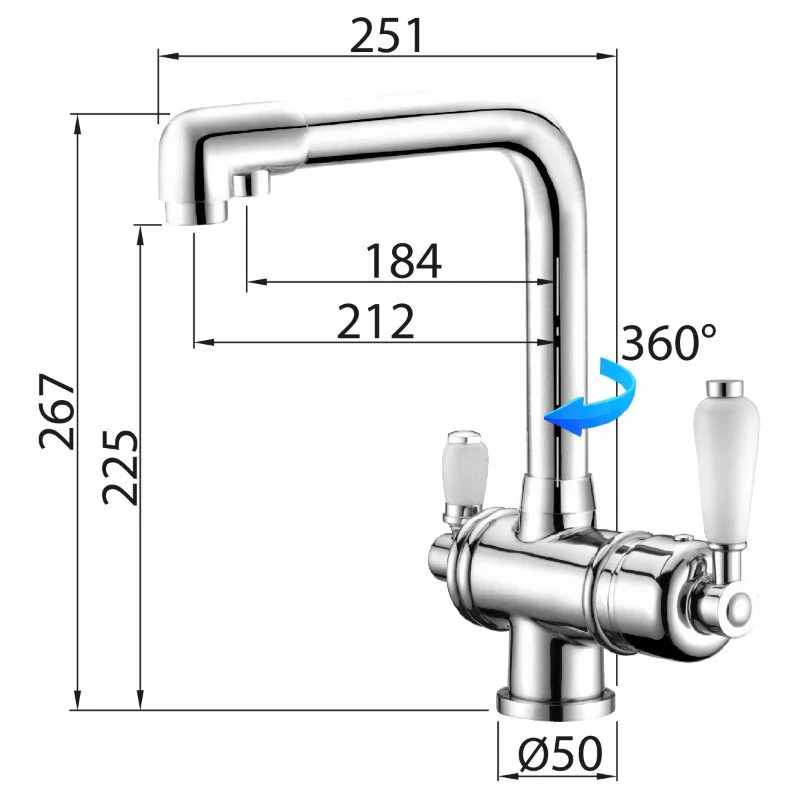 Смеситель для кухни Elghansa Kitchen Pure Water 56A5740 хром