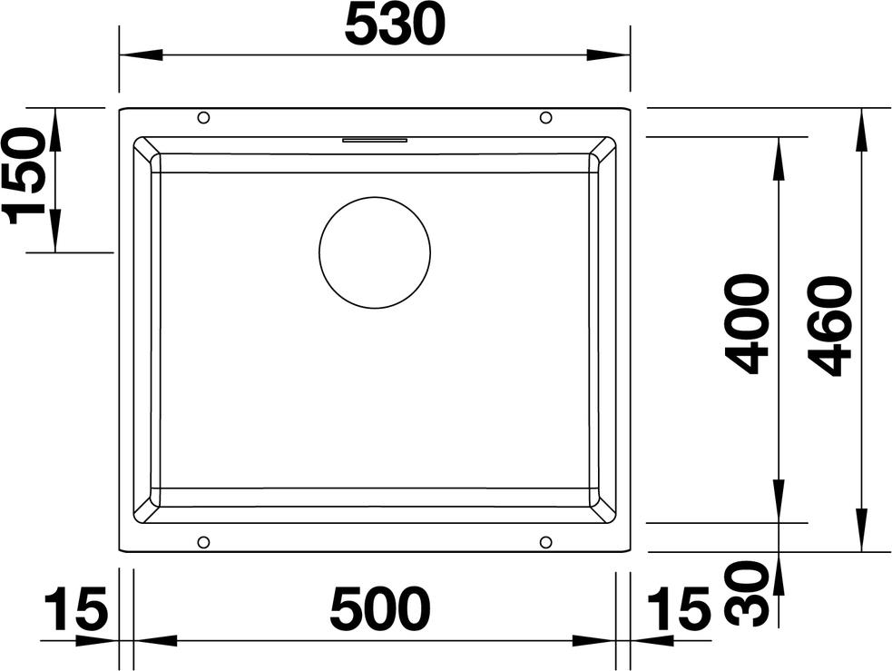 Кухонная мойка Blanco Subline 500-U 525995 чёрный