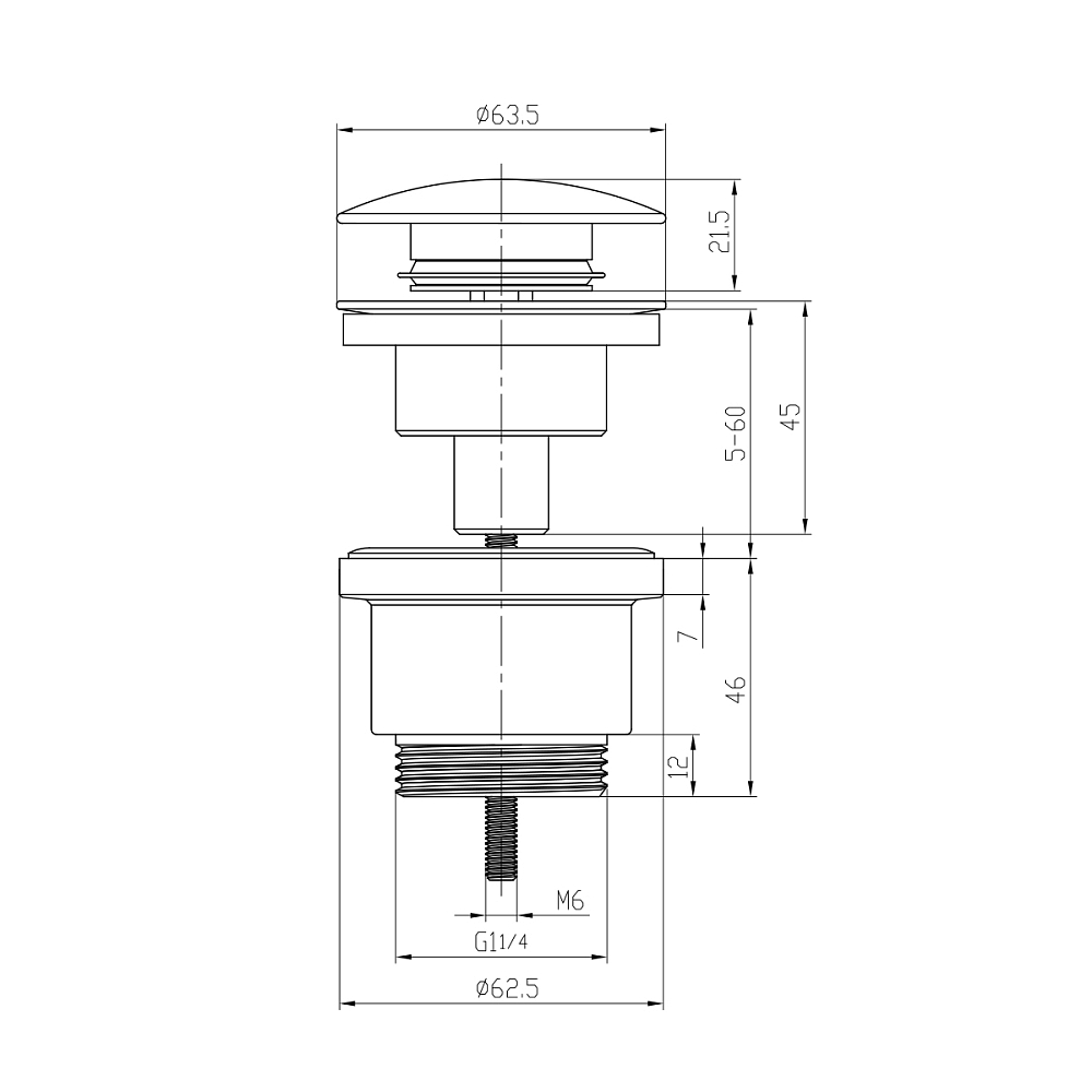 Донный клапан Lemark LM8500B бронза