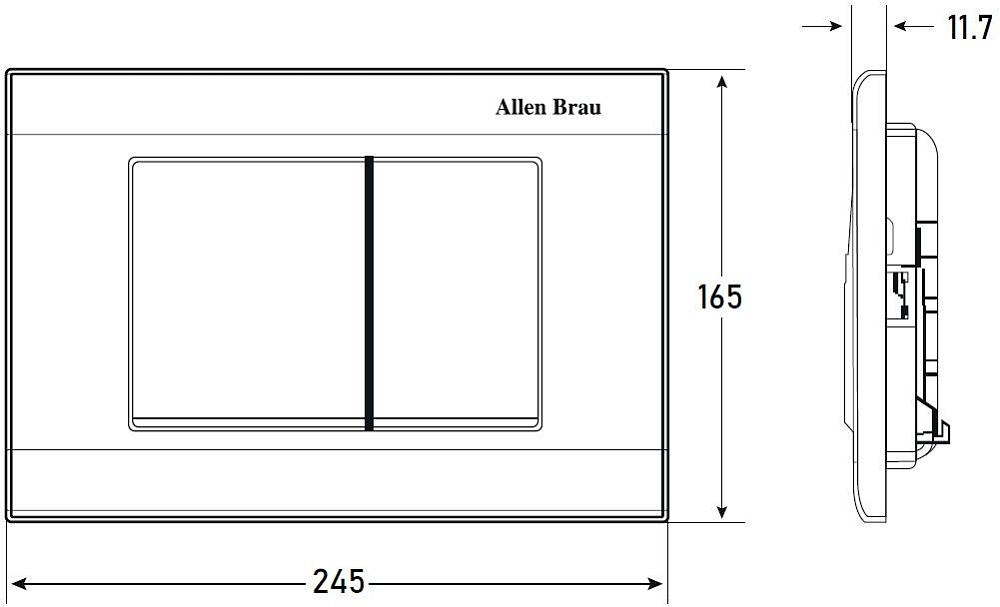 Клавиша смыва Allen Brau Liberty 9.20002.20 белый глянец