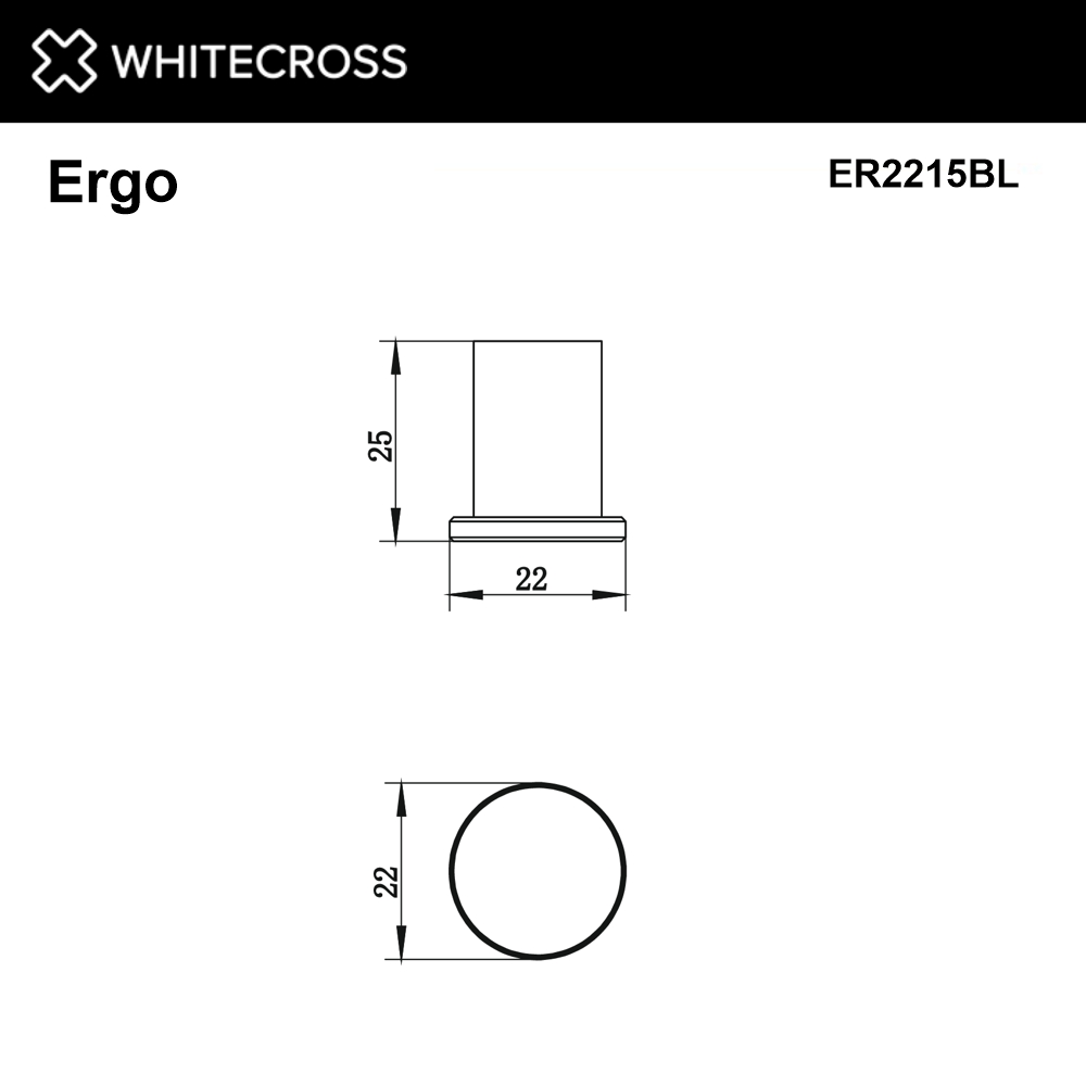 Крючок Whitecross Ergo ER2215BL черный матовый