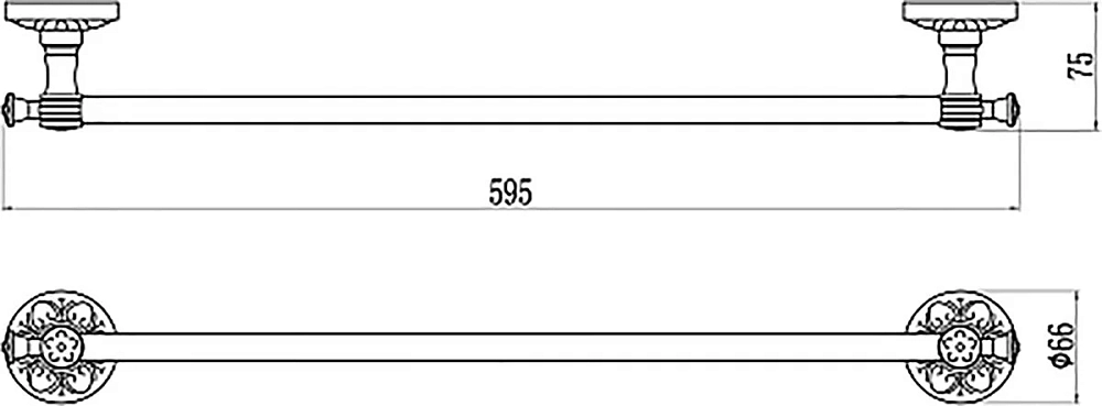 Полотенцедержатель Savol Серия 58c S-005824C бронза