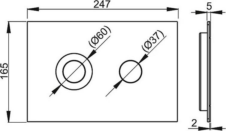 Кнопка смыва AlcaPlast Flat Turn