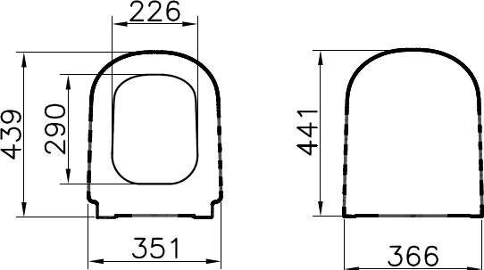 Крышка-сиденье VitrA D-Light 104-003-009 с микролифтом петли хром