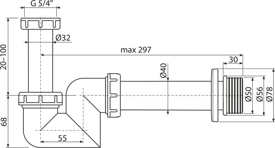 Сифон для раковины Ravak X01560 белый