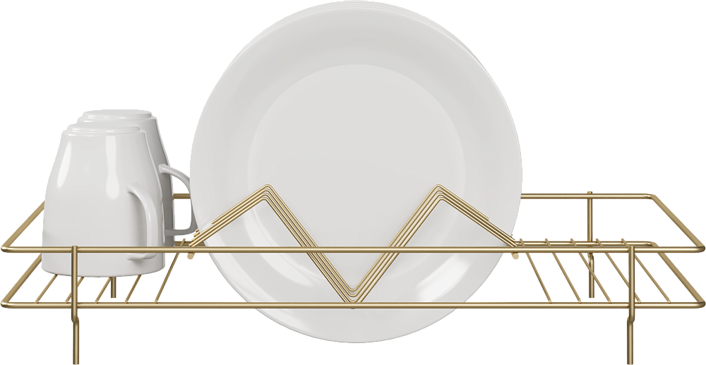 Сушилка Domaci Феррара D666-04 47х31 см, для посуды, золото поталь