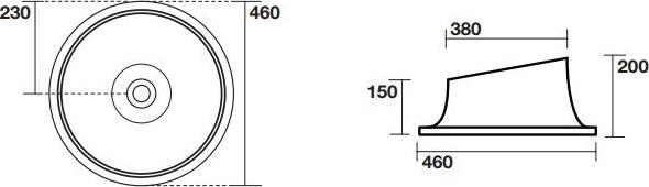 Раковина 46 см Kerasan Ciotola 430501